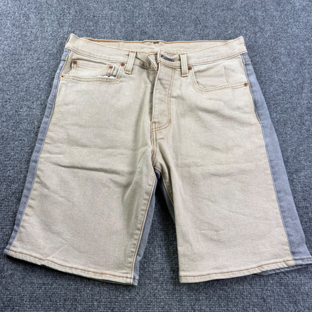 Levi's 501 Pork Shorts Size 32 Two Tone Colorblock Denim Button Fly Men's